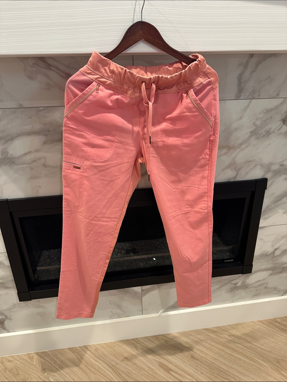 Cherokee Small Coral Pink Drawstring Jogger Pants